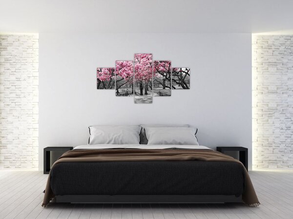 Obraz drzew magnolii (125x70 cm)