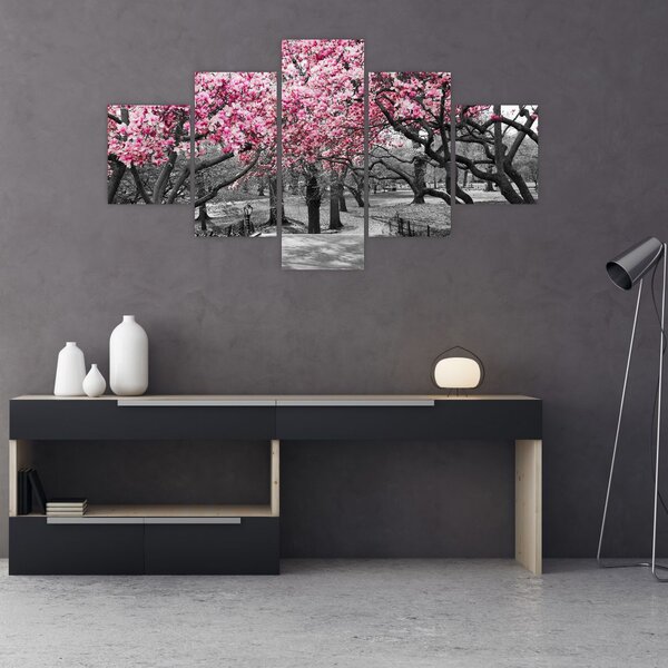 Obraz drzew magnolii (125x70 cm)