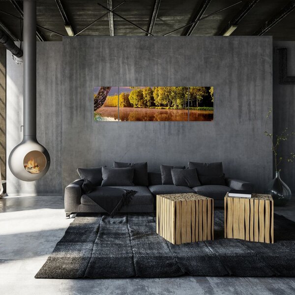Obraz - Za rzeką (170x50 cm)