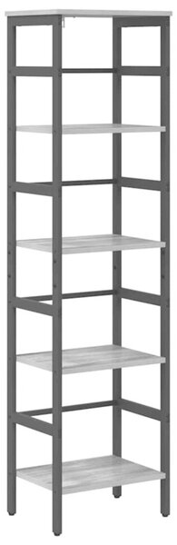 Półka na książki szary sonoma 40 x 29,5 x 149 cm