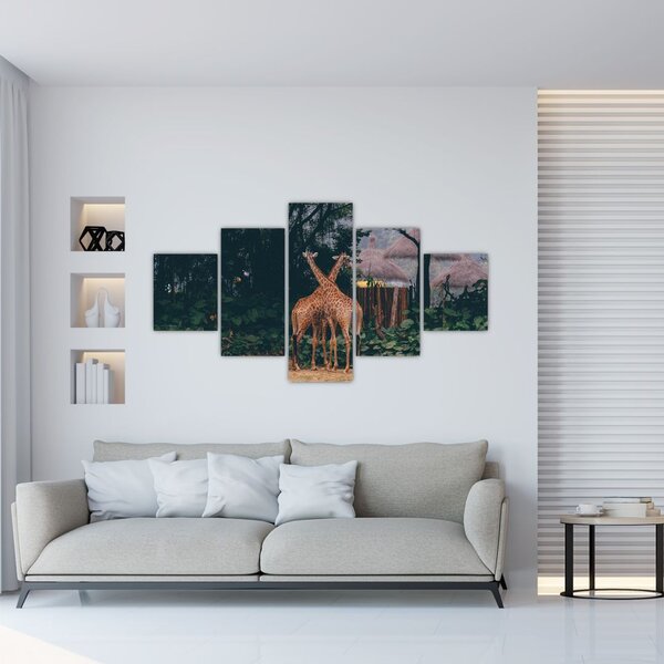 Obraz dwóch żyraf (125x70 cm)