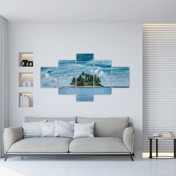 Obraz - wyspa na morzu (125x70 cm)