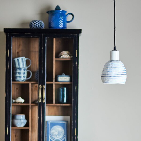 Lampa Wisząca Bloomingville, Elga, ściemnialny, biały, kuchnia, ceramika