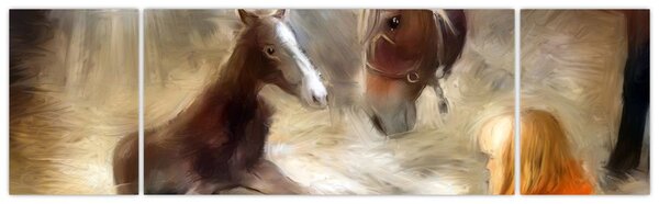 Obraz - Witaj na świecie, źrebaku (170x50 cm)