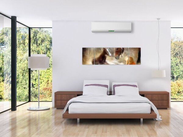 Obraz - Witaj na świecie, źrebaku (170x50 cm)