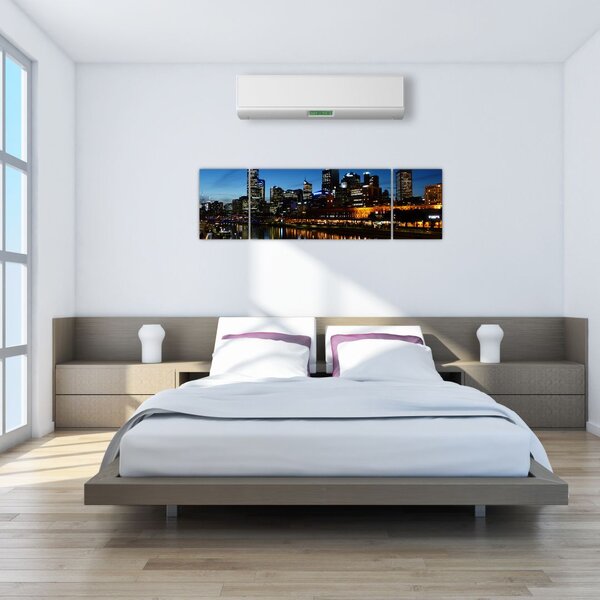 Obraz nocy w Melbourne (170x50 cm)