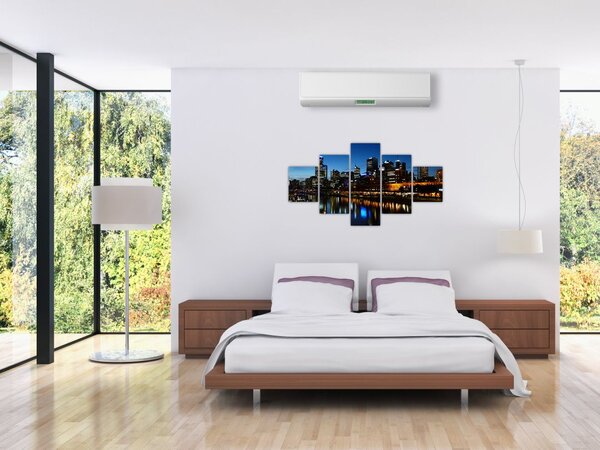 Obraz nocy w Melbourne (125x70 cm)