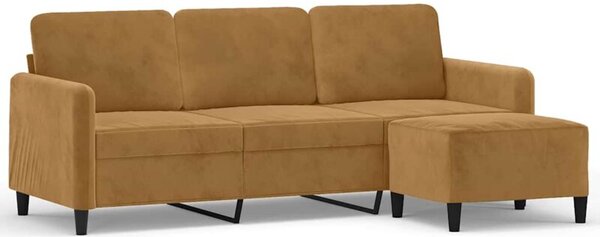 Sofa 3-osobowa z podnÃ³Å¼kiem, brÄ zowy, 180 cm, aksamit