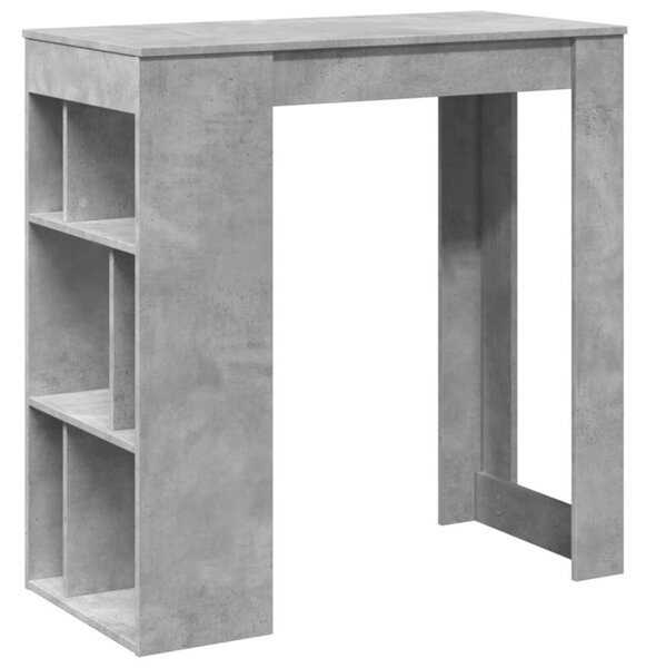 Stolik barowy z przegrodami, szarość betonu, 102x50x103,5 cm