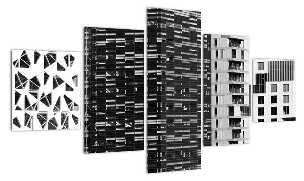 Obraz architektury czarno-białej (125x70 cm)