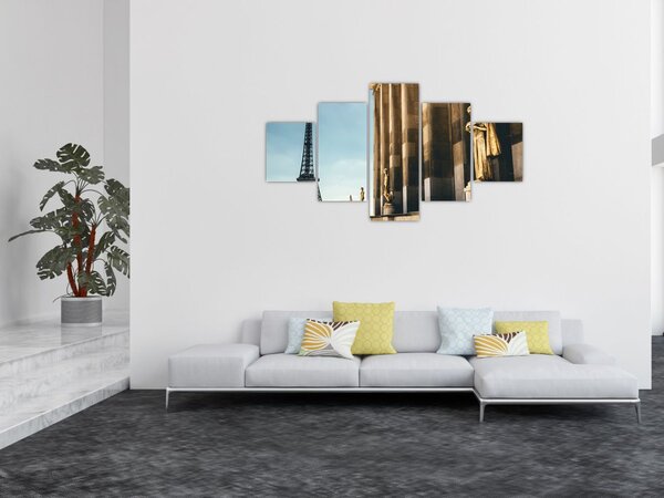 Obraz z placu Trocadero, Paryż (125x70 cm)