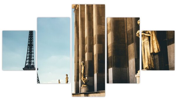 Obraz z placu Trocadero, Paryż (125x70 cm)