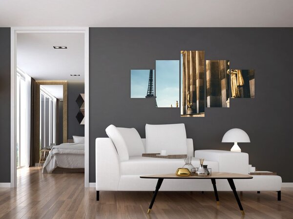 Obraz z placu Trocadero, Paryż (125x70 cm)