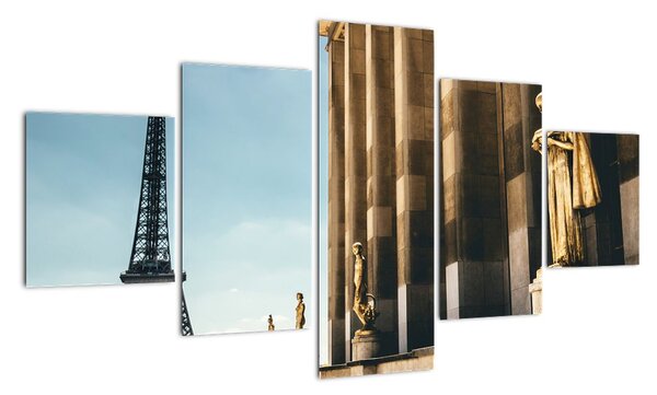Obraz z placu Trocadero, Paryż (125x70 cm)