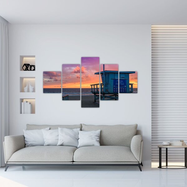 Obraz z plaży Santa Monica (125x70 cm)