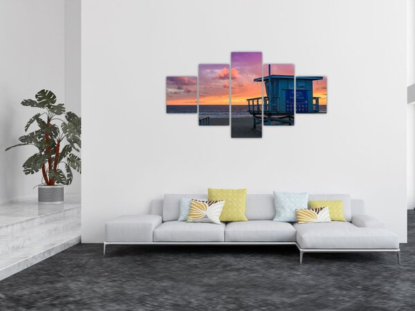Obraz z plaży Santa Monica (125x70 cm)