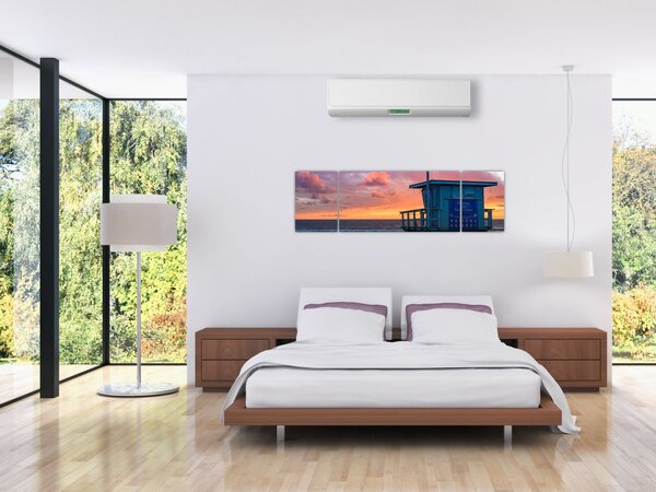Obraz z plaży Santa Monica (170x50 cm)