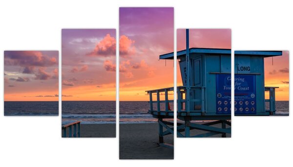 Obraz z plaży Santa Monica (125x70 cm)