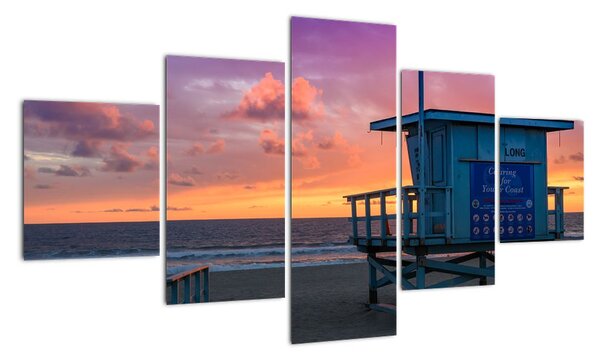 Obraz z plaży Santa Monica (125x70 cm)