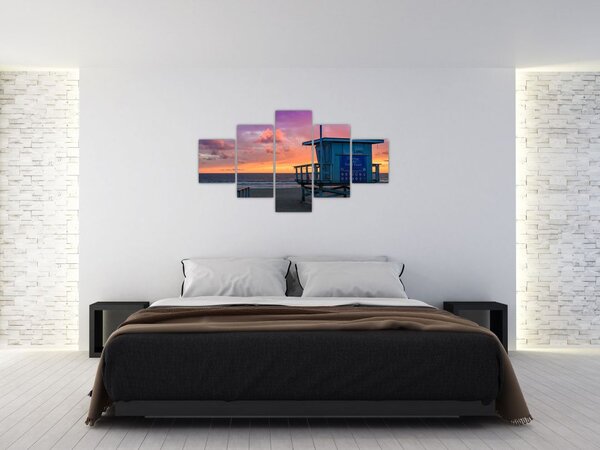 Obraz z plaży Santa Monica (125x70 cm)