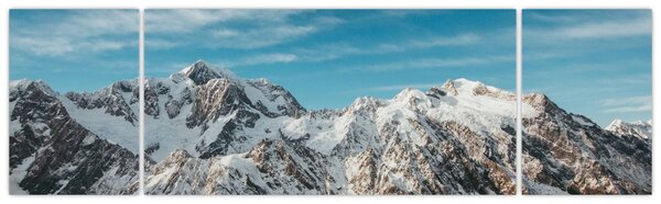 Obraz ośnieżonych szczytów, Fiordland (170x50 cm)