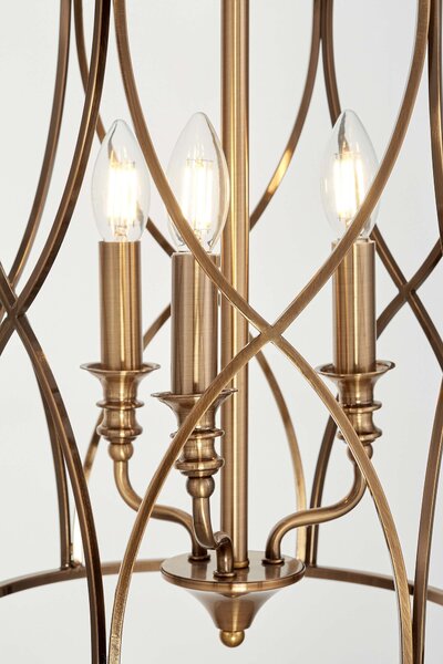 LAMPA WISZĄCA SUFITOWA MOSIĘŻNA ELMONT W3