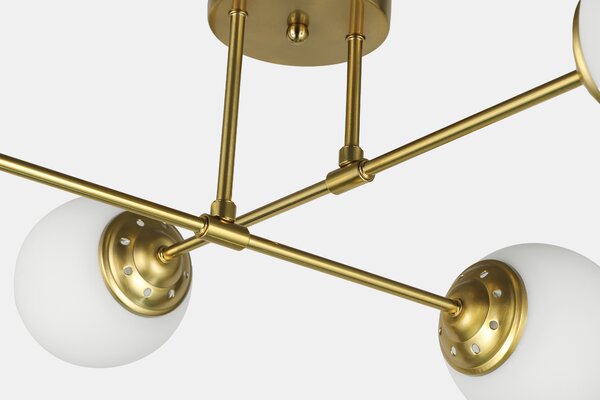 NOWOCZESNA LAMPA SUFITOWA WISZĄCA SZCZOTKOWANE ZŁOTO FINO W4