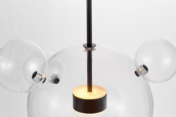 NOWOCZESNA LAMPA WISZĄCA CZARNA NERONI W6