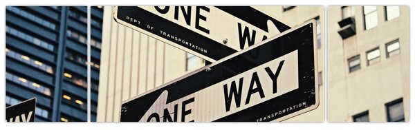 Obraz - New York ONE WAY (170x50 cm)