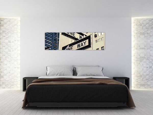Obraz - New York ONE WAY (170x50 cm)