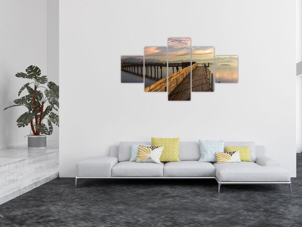 Obraz - Na brzegu jeziora Obersee (125x70 cm)