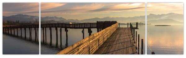 Obraz - Na brzegu jeziora Obersee (170x50 cm)