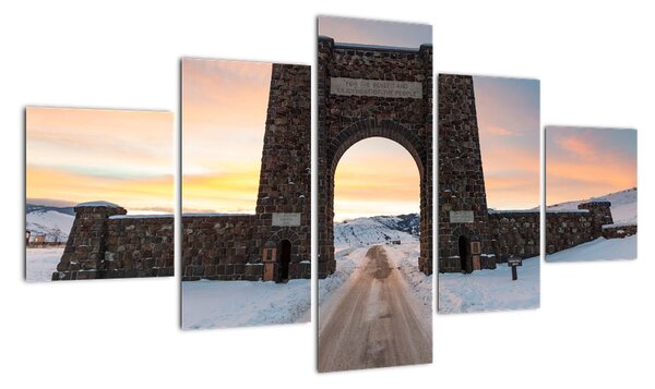 Obraz bramy, Yellowstone (125x70 cm)