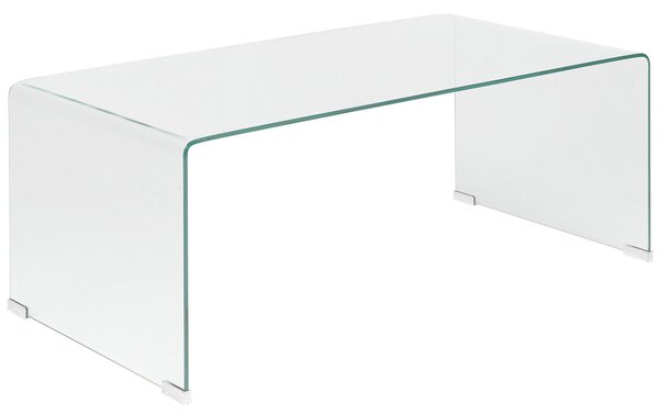 Minimalistyczny nowoczesny stolik kawowy prostokątny przezroczyste szkło Kendall Beliani