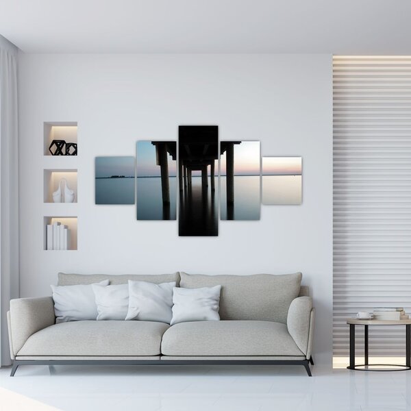 Obraz - spokojna powierzchnia wody (125x70 cm)