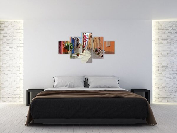 Obraz ulicy Sardynii (125x70 cm)