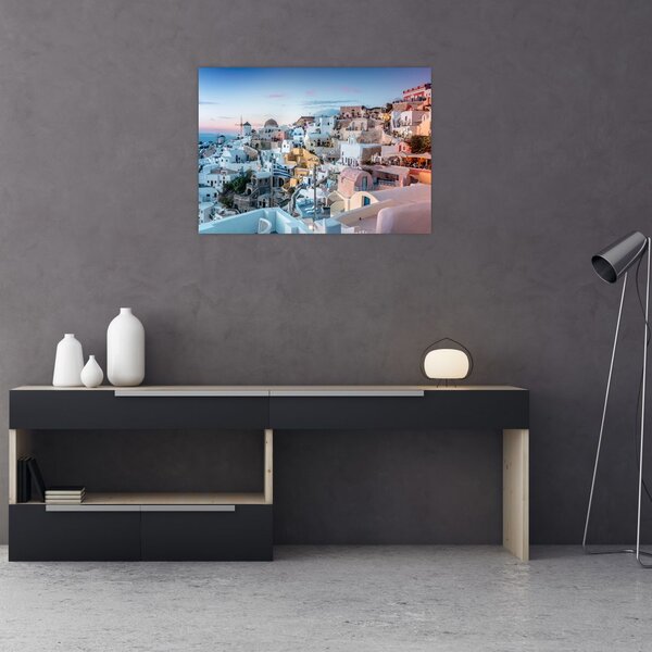 Obraz - Zmierzch na Santorini (70x50 cm)