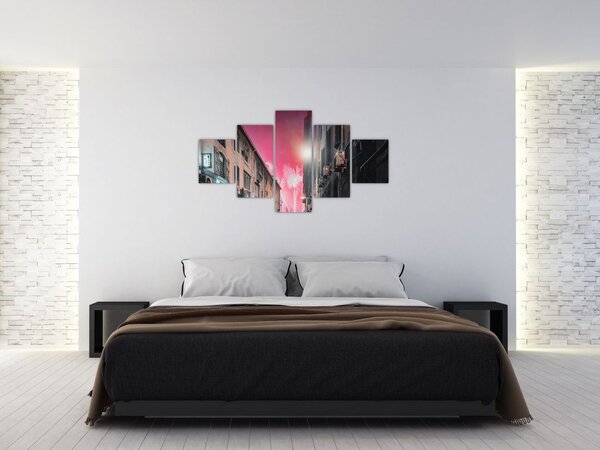 Obraz fajerwerków w Marsylii (125x70 cm)