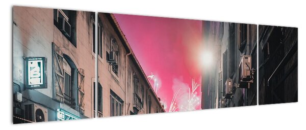 Obraz fajerwerków w Marsylii (170x50 cm)