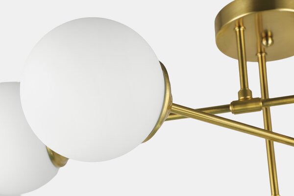 NOWOCZESNA LAMPA SUFITOWA WISZĄCA SZCZOTKOWANE ZŁOTO FINO W6