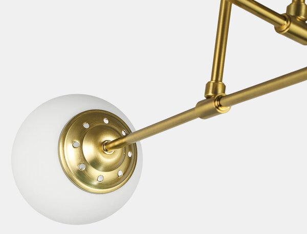 NOWOCZESNA LAMPA SUFITOWA WISZĄCA SZCZOTKOWANE ZŁOTO FINO W6