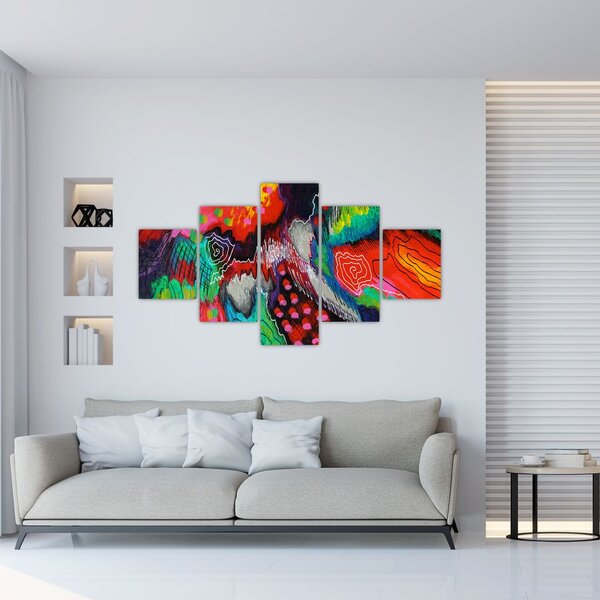 Abstrakcyjny obraz - kolory (125x70 cm)