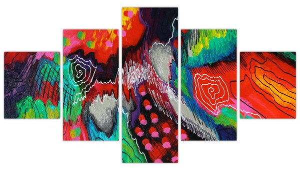 Abstrakcyjny obraz - kolory (125x70 cm)