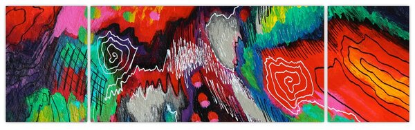 Abstrakcyjny obraz - kolory (170x50 cm)