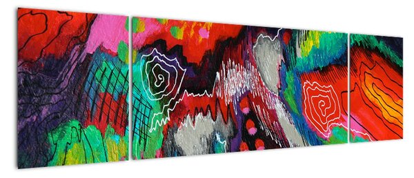 Abstrakcyjny obraz - kolory (170x50 cm)