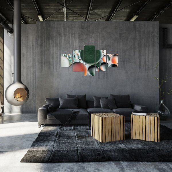 Obraz abstrakcji - bąbelki (125x70 cm)