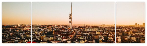 Obraz zachodu słońca nad Žižkov (170x50 cm)