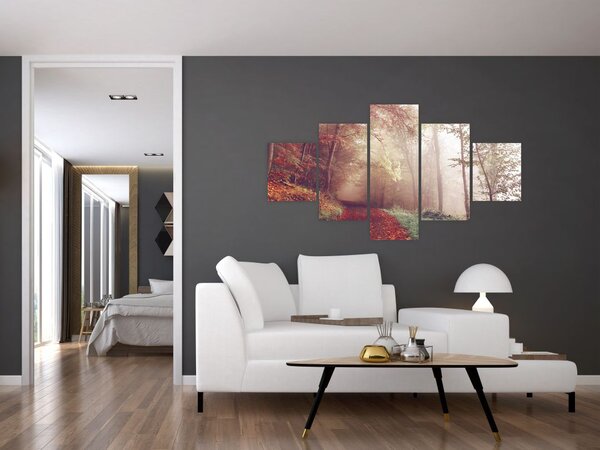 Obraz - Jesienny spacer po lesie (125x70 cm)