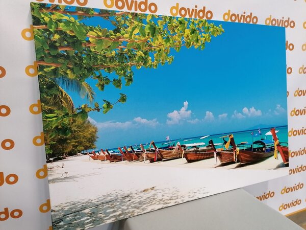Obraz biała piaszczysta plaża na wyspie Bamboo