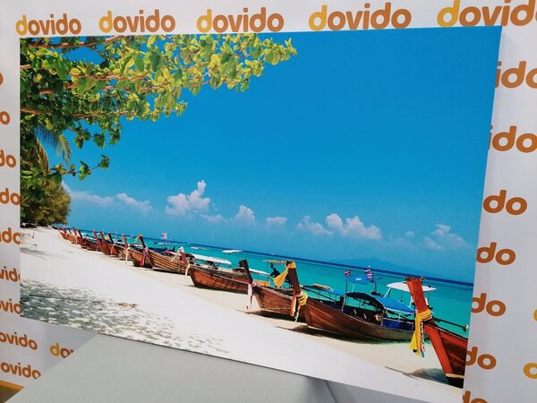 Obraz biała piaszczysta plaża na wyspie Bamboo